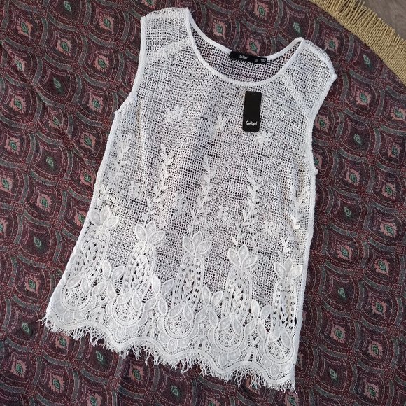 Sportsgirl Tops - Sportsgirl Size XS White Crochet Top